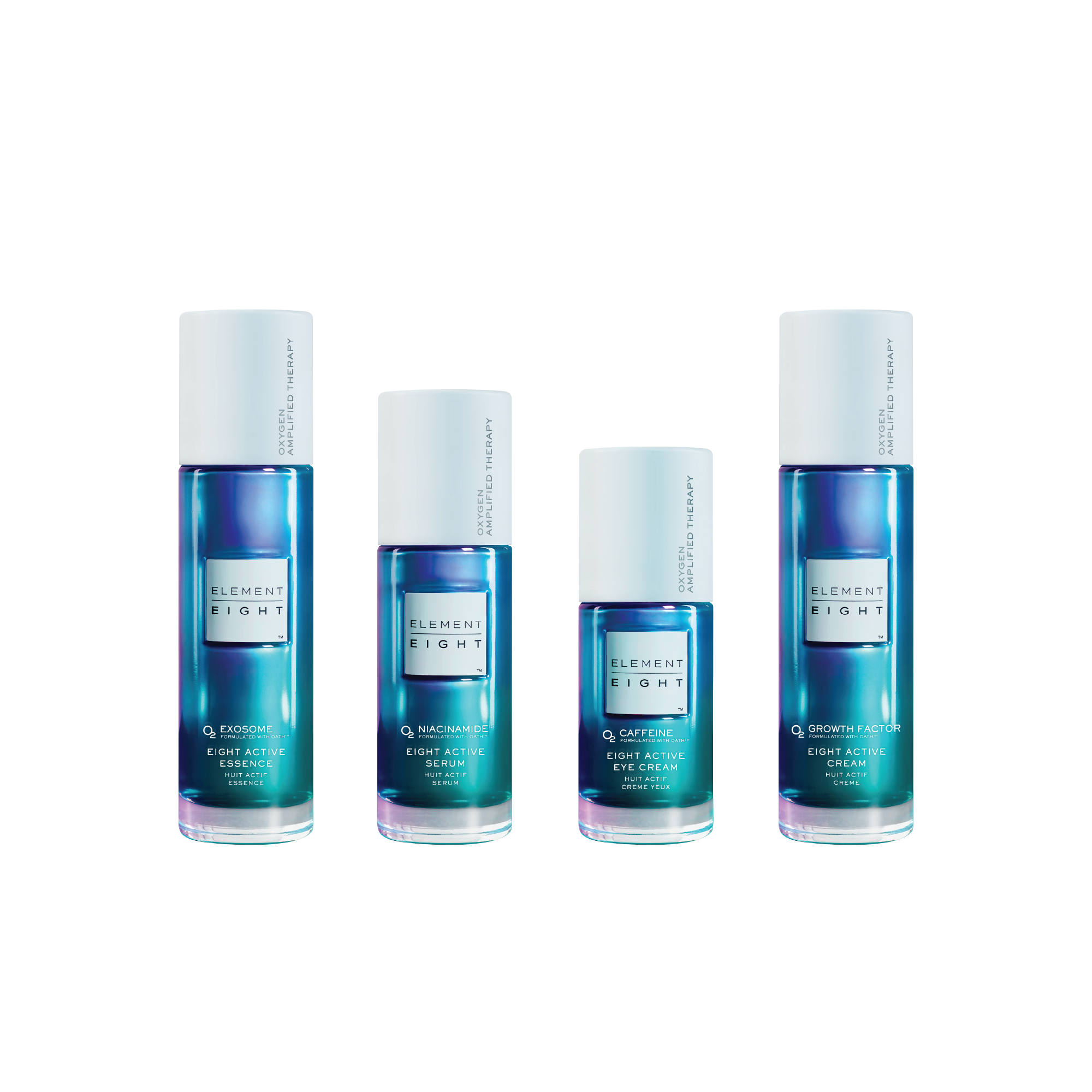 Element Eight O2 Eight Active Routine Box Eight Active Essential Skin System – Element Eight